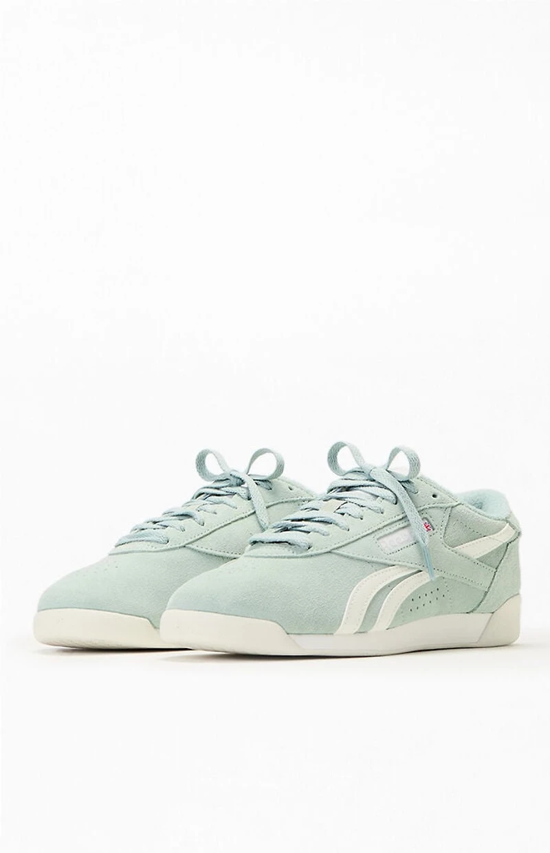Reebok Women's Green Freestyle Lo Sneakers