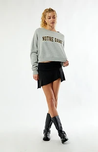 HYPE & VICE Notre Dame Ivy Knit Cropped Sweater