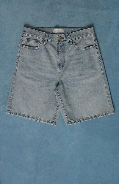 Pacsun Parker Baggy Denim Shorts Light Blue Tint