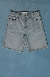 Pacsun Parker Baggy Denim Shorts Light Blue Tint