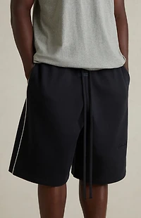 Fear of God ESSENTIALS Jet Black & Cloud White Basketball Fleece Sweat Shorts