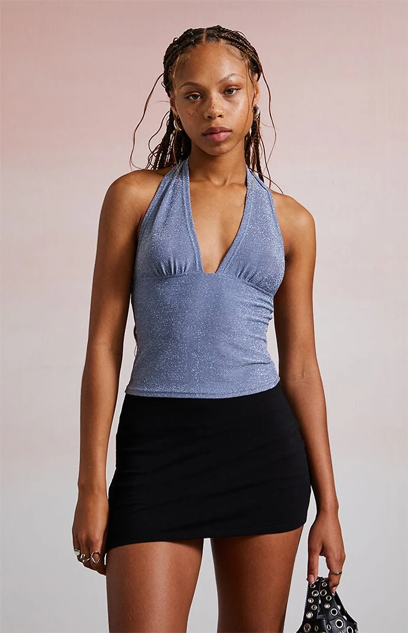 Third Charm Gina Shine Halter Top