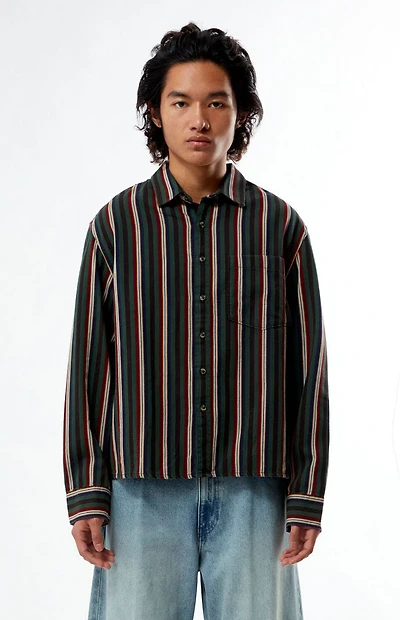 GUESS Originals Striped Woven Long Sleeve Shirt
