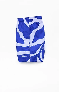 Pacsun Blue Vines AOP 4.5'' Swim Trunks