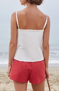 John Galt White Button Up Tank Top