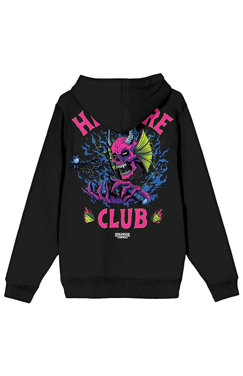 Stranger Things Hawkins Hellfire Club Zip Up Hoodie