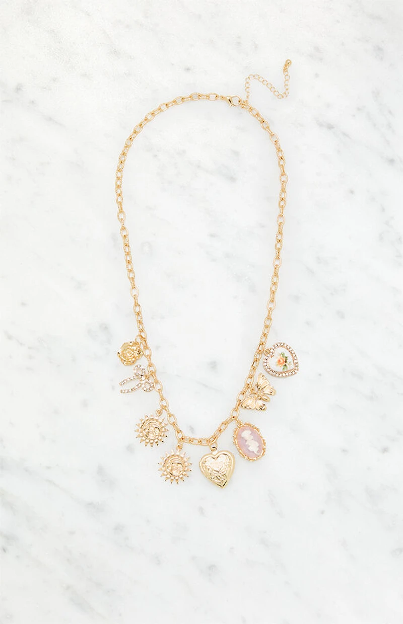 LA Hearts Holly Layered Charm Necklace