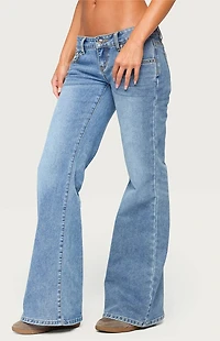 Edikted Girla Low Rise Wide Leg Jeans