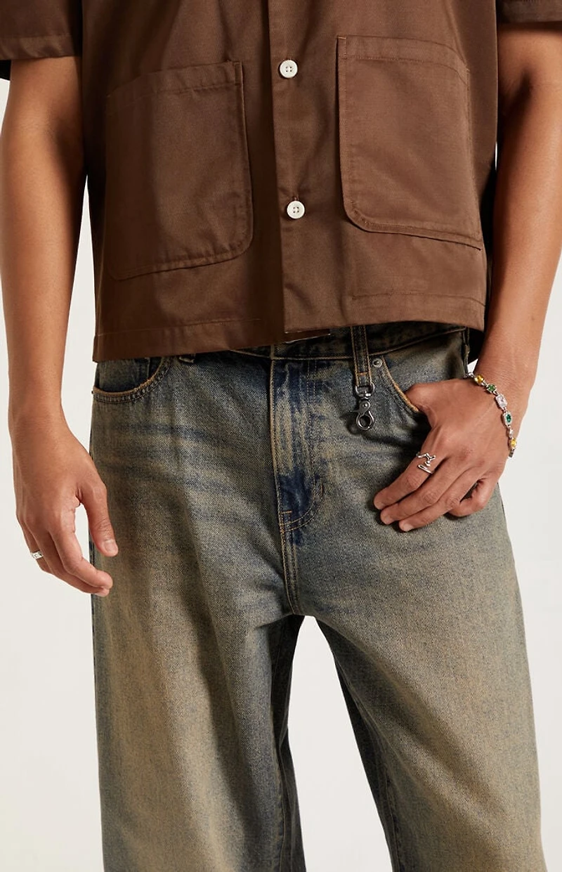 Pacsun Dylan Baggy Jeans Dark Blue Tinted