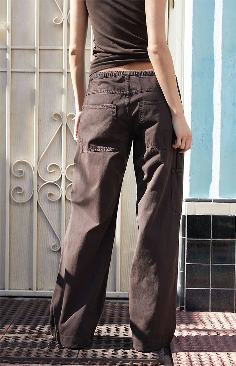 John Galt Brown Frankie Low Rise Baggy Pants