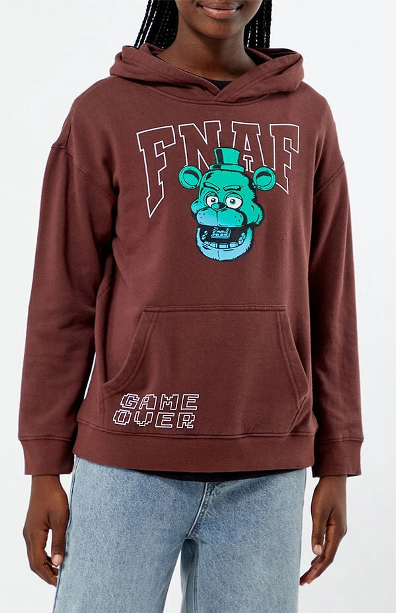 Five Nights at Freddy's Kids Game Over Checkerboard Pigment Hoodie