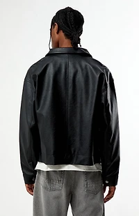 Pacsun Black Faux Leather Billie Gas Jacket
