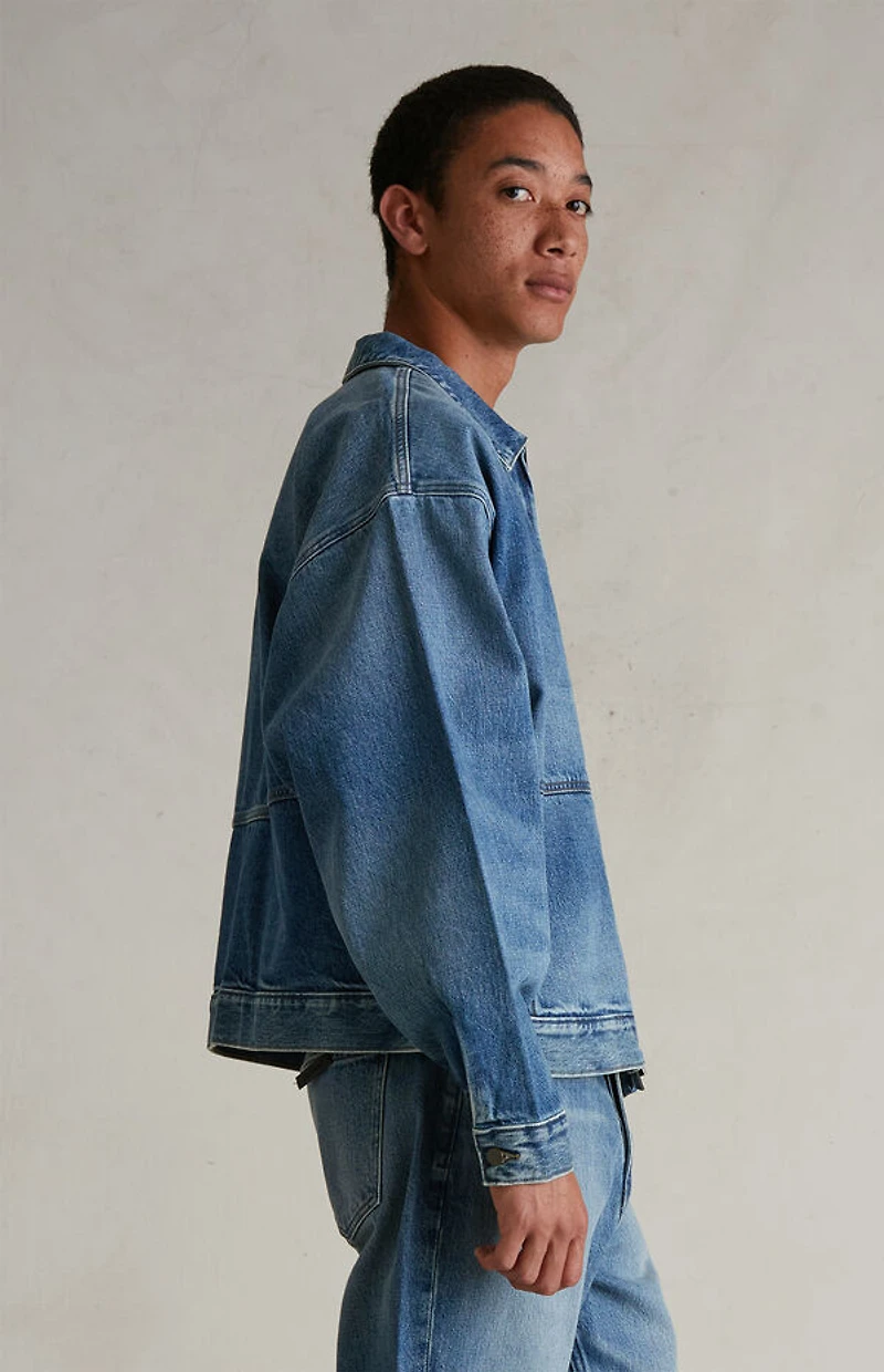 Fear of God ESSENTIALS Classic Blue Denim Trucker Jacket