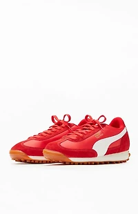 Puma Women's Red Easy Rider Vintage Sneakers