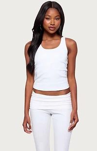 Edikted Ailsa Ribbed Built Bra Tank Top