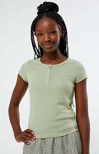 Pacsun Kids Sage Henley Skimmer Top