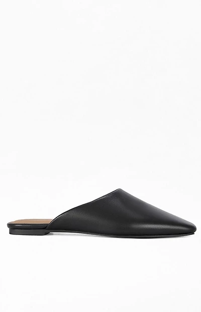 AZALEA WANG Women's Raphael Black Leather Flats