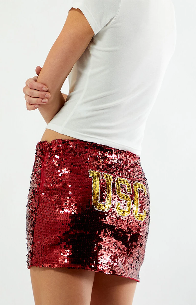 HYPE & VICE USC Trojans Sequin Mini Skirt
