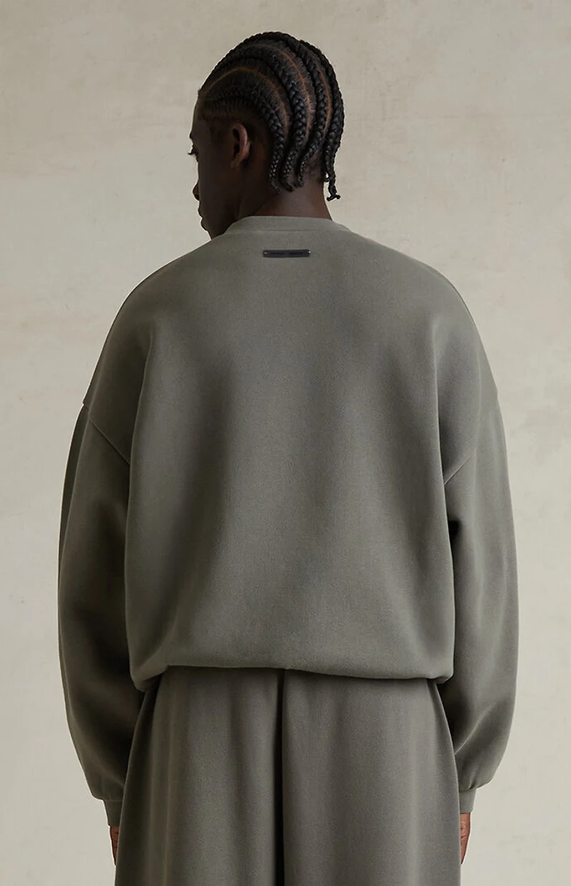 Fear of God ESSENTIALS Moss '90s Fit Fleece Crew Neck Sweatshirt