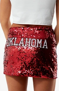 HYPE & VICE Oklahoma Sooners Sequin Mini Skirt