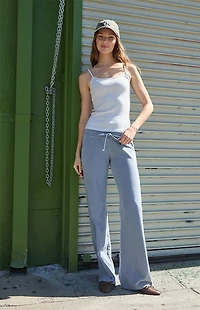 John Galt White & Blue Striped Bow Skylar Tank Top