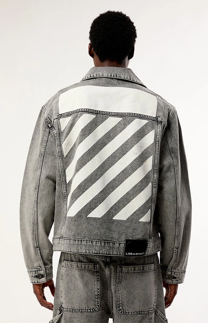 L/AB c/o Off-White Black Trucker Denim Jacket