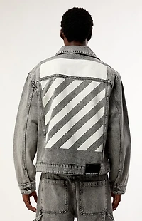 L/AB c/o Off-White Black Trucker Denim Jacket