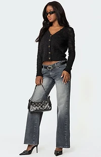 Edikted Georgie Textured Knit Cardigan