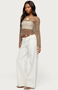 Edikted Macarena Crochet Charm Top
