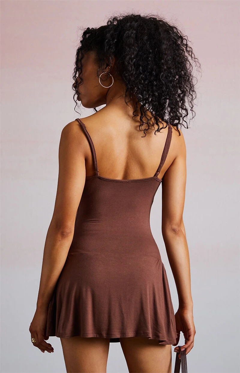 Third Charm Luna Draped Knit Mini Dress