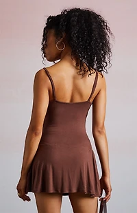 Third Charm Luna Draped Knit Mini Dress