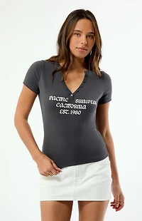 Pacsun Pacific Sunwear Henley Short Sleeve T-Shirt