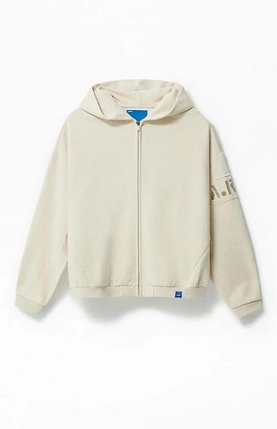 A.R.C. Heather Oatmeal Heavyweight Full Zip Hoodie