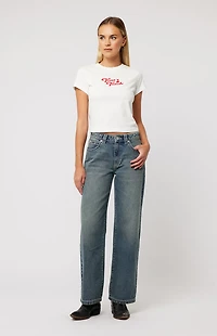 ABRAND Amber 95 Mid Rise Baggy Jeans