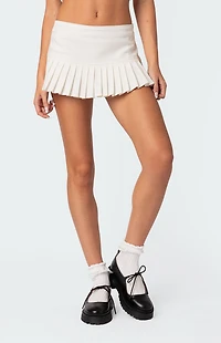 Edikted Donna Denim Pleated Mini Skort