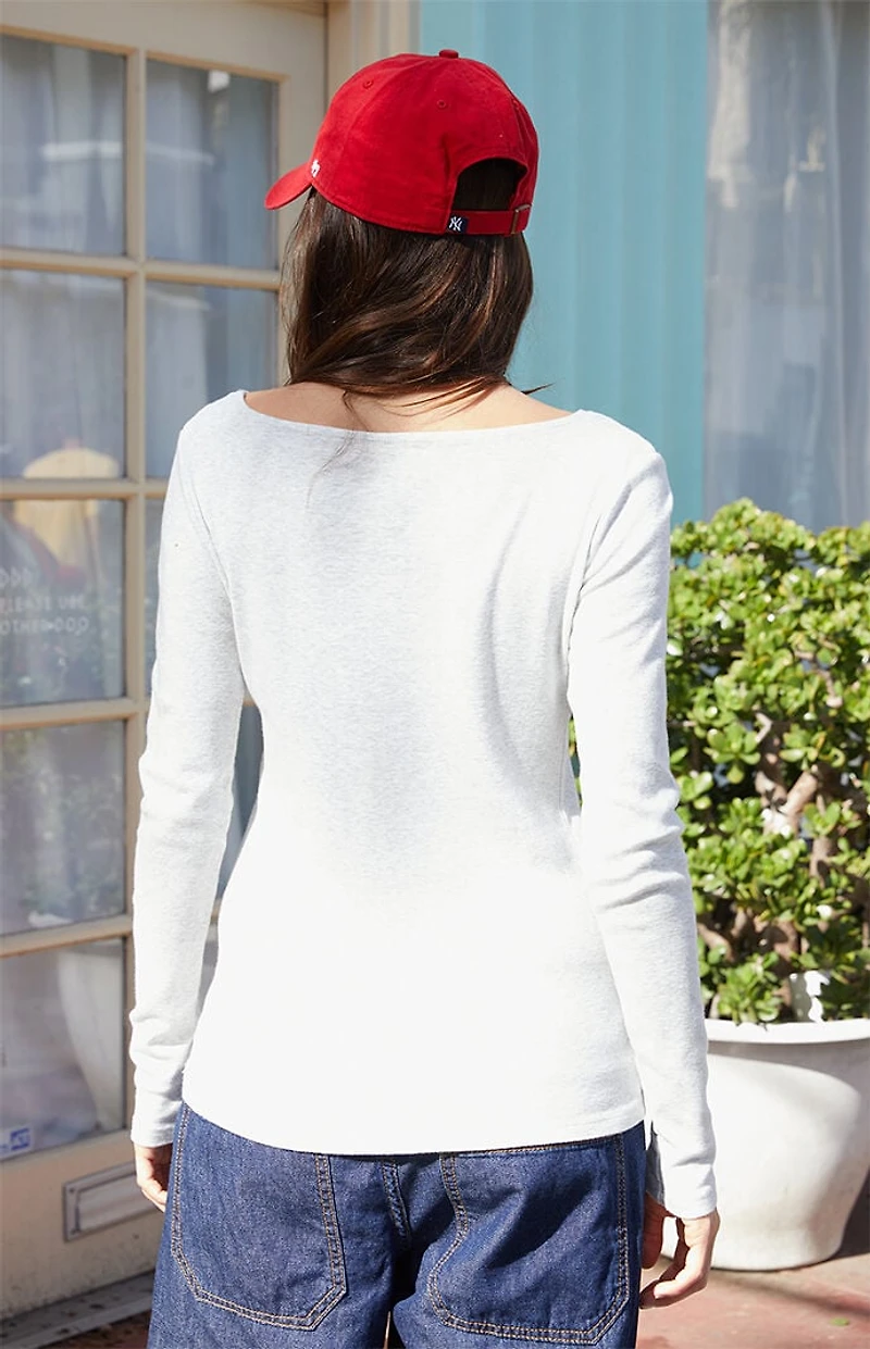 John Galt Silver Catalina Long Sleeve Top