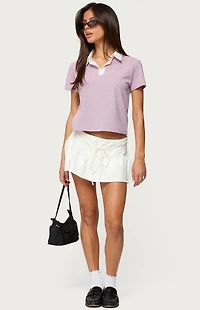 Edikted Lennie Striped Polo Top