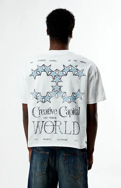 Pacsun Creative Capital Cropped Boxy T-Shirt