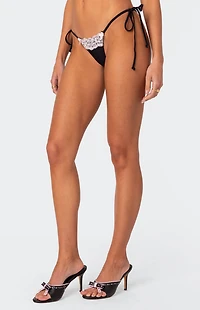 Edikted Cassey Lacey String Tie Side Bikini Bottom