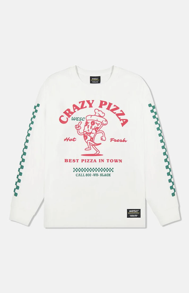 WeSC America Inc Kendrick Crazy Pizza Mock Neck Long Sleeve T-Shirt