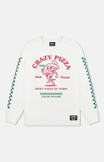 WeSC America Inc Kendrick Crazy Pizza Mock Neck Long Sleeve T-Shirt