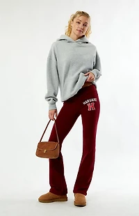 HYPE & VICE Harvard Crimson Fold-Over Yoga Pants