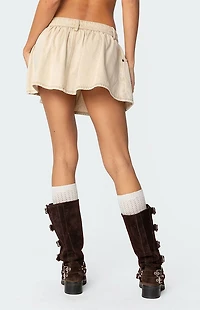 Edikted Peyton Flared Denim Mini Skirt
