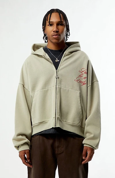Pacsun 777 Cropped Full Zip Hoodie