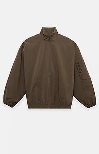 Fear of God ESSENTIALS Brown Active Trace Half Zip Track Jacket
