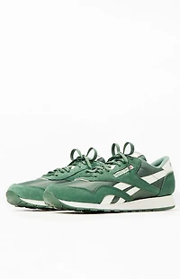 Reebok Green Classic Nylon Vintage Suede Shoes