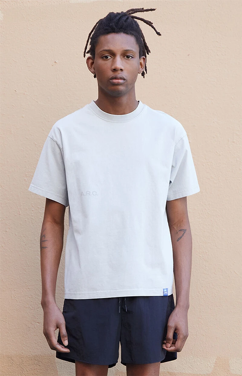A.R.C. Gray Vintage Wash Heavyweight Cropped Boxy T-Shirt