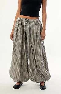 Daisy Street Sesame Plaid Wide Leg Pants