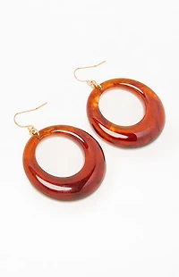 John Galt Tortoise Shell Hoop Earrings