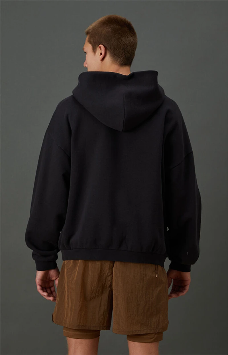 A.R.C. Black Vintage Wash Heavyweight Fleece Zip Up Hoodie